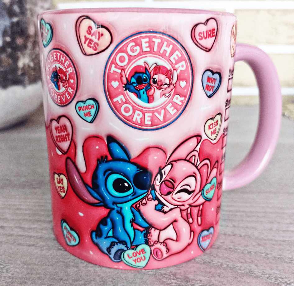 Sevgiler günü özel Baskı içi ve Kulpu Renkli Kupa