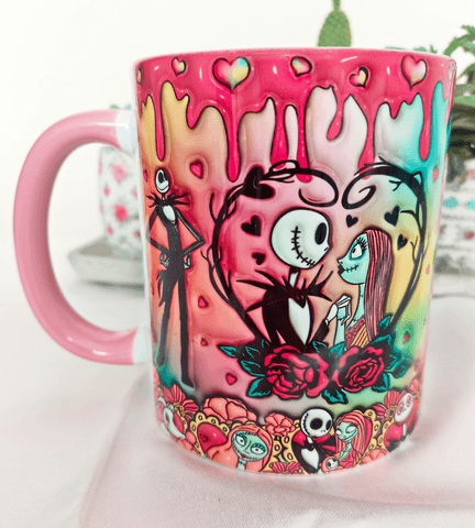 Sevgiler günü özel Baskı içi ve Kulpu Renkli Kupa