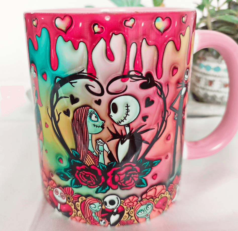 Sevgiler günü özel Baskı içi ve Kulpu Renkli Kupa