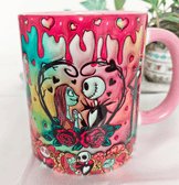 Sevgiler günü özel Baskı içi ve Kulpu Renkli Kupa