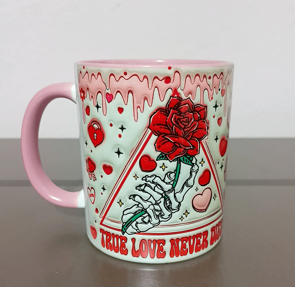 Sevgiler günü özel Baskı içi ve Kulpu Renkli Kupa