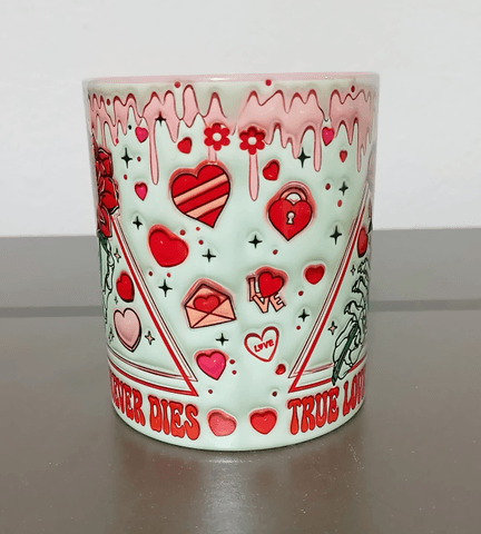 Sevgiler günü özel Baskı içi ve Kulpu Renkli Kupa