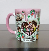 Sevgiler günü özel Baskı içi ve Kulpu Renkli Kupa