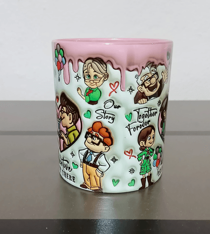 Sevgiler günü özel Baskı içi ve Kulpu Renkli Kupa