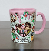 Sevgiler günü özel Baskı içi ve Kulpu Renkli Kupa