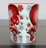 Sevgiler günü özel Baskı içi ve Kulpu Renkli Kupa