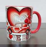 Sevgiler günü özel Baskı içi ve Kulpu Renkli Kupa