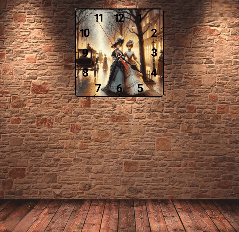 Londra sokakları vintage baskı metal hediyelim dekoratif kaliteli duvar saati