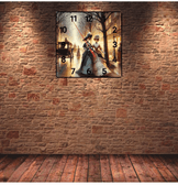 Londra sokakları vintage baskı metal hediyelim dekoratif kaliteli duvar saati