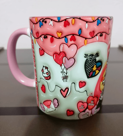 Sevgiler günü özel Baskı içi ve Kulpu Renkli Kupa