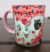 Sevgiler günü özel Baskı içi ve Kulpu Renkli Kupa