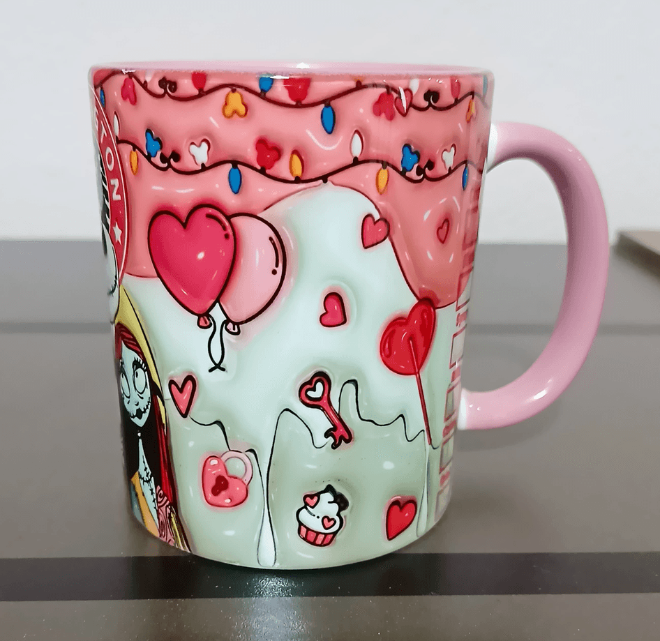 Sevgiler günü özel Baskı içi ve Kulpu Renkli Kupa