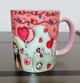 Sevgiler günü özel Baskı içi ve Kulpu Renkli Kupa