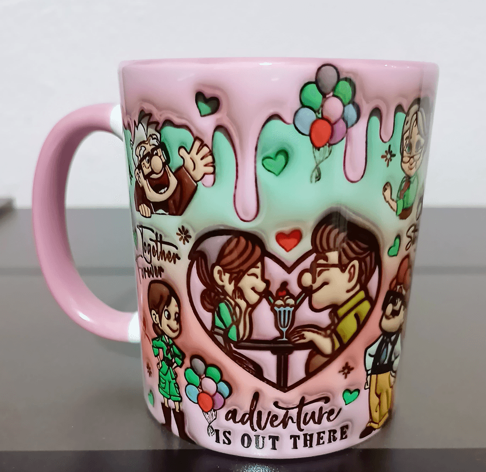 Sevgiler günü özel Baskı içi ve Kulpu Renkli Kupa