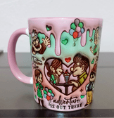 Sevgiler günü özel Baskı içi ve Kulpu Renkli Kupa