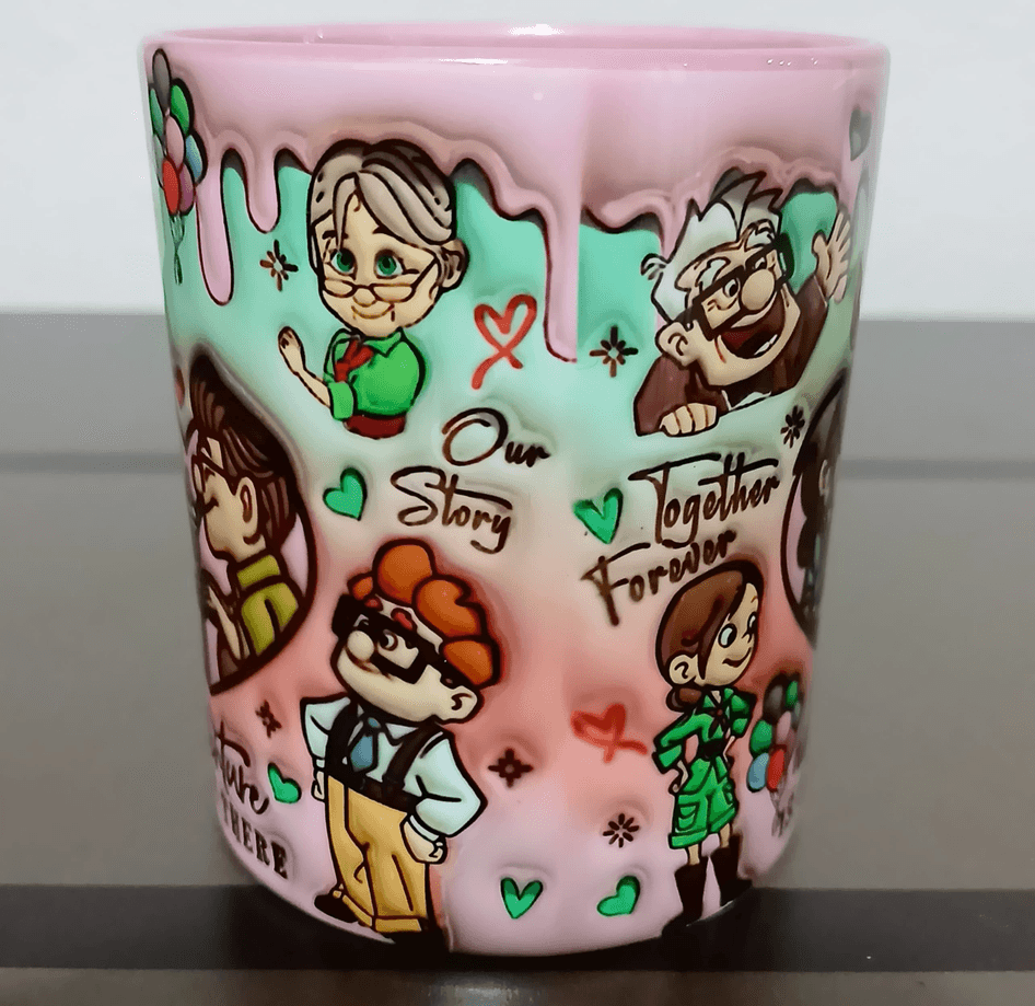 Sevgiler günü özel Baskı içi ve Kulpu Renkli Kupa