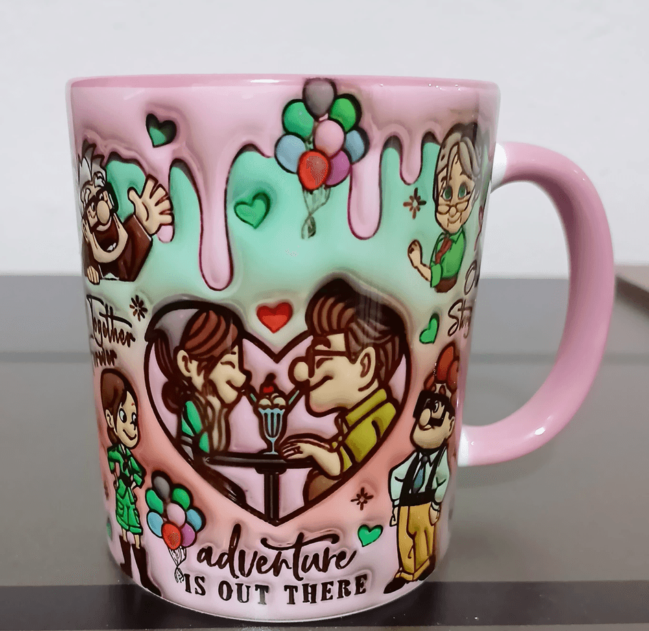 Sevgiler günü özel Baskı içi ve Kulpu Renkli Kupa