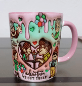 Sevgiler günü özel Baskı içi ve Kulpu Renkli Kupa