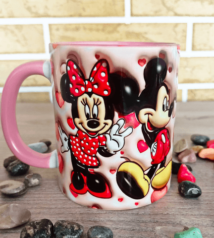 Sevgiler günü özel Baskı içi ve Kulpu Renkli Kupa