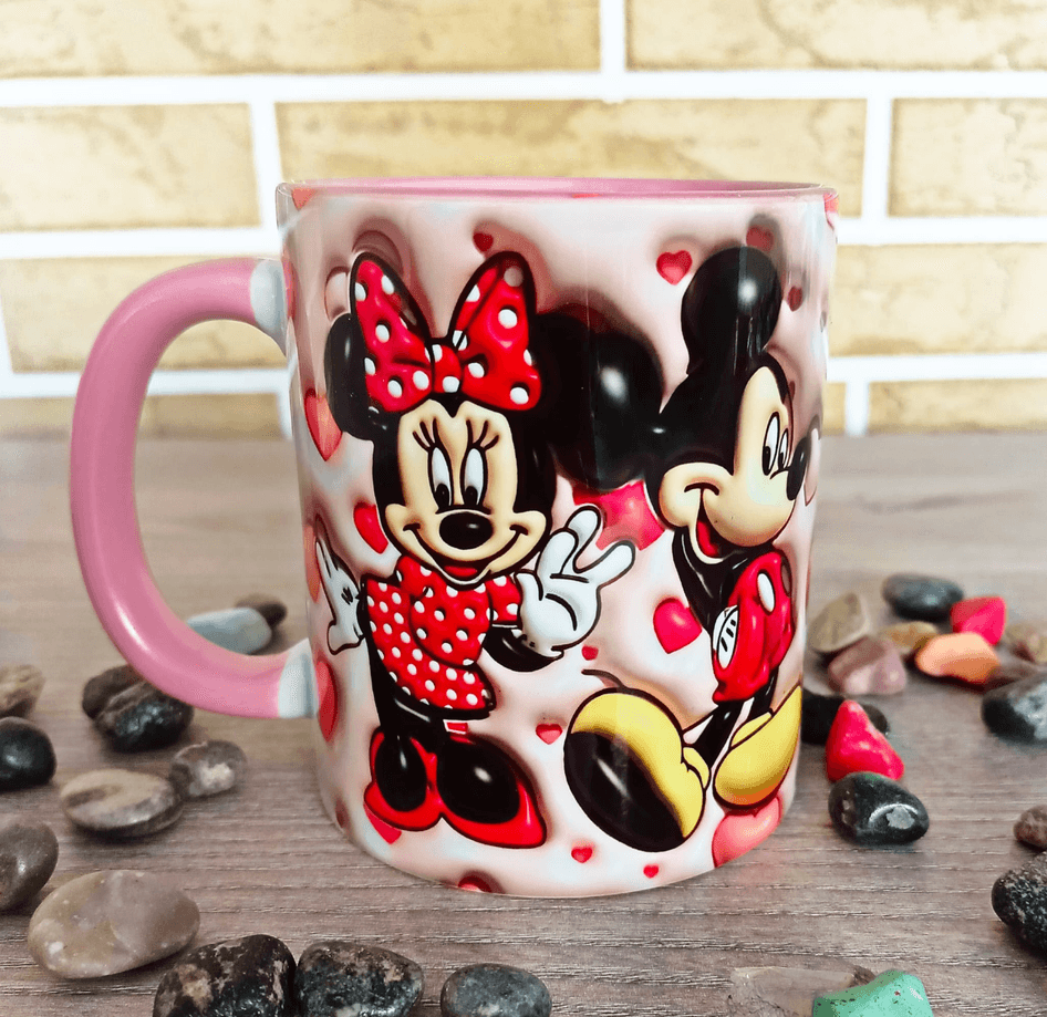 Sevgiler günü özel Baskı içi ve Kulpu Renkli Kupa