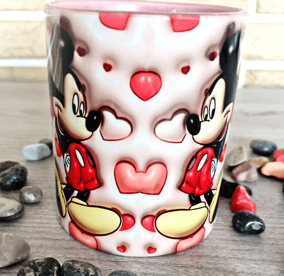 Sevgiler günü özel Baskı içi ve Kulpu Renkli Kupa