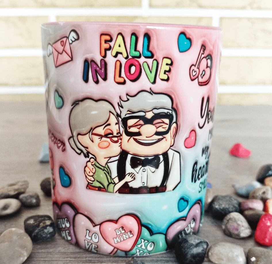 Sevgiler günü özel Baskı içi ve Kulpu Renkli Kupa