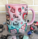 Sevgiler günü özel Baskı içi ve Kulpu Renkli Kupa