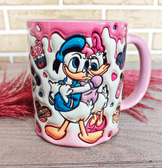 Sevgiler günü özel Baskı içi ve Kulpu Renkli Kupa