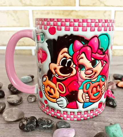 Sevgiler günü özel Baskı içi ve Kulpu Renkli Kupa