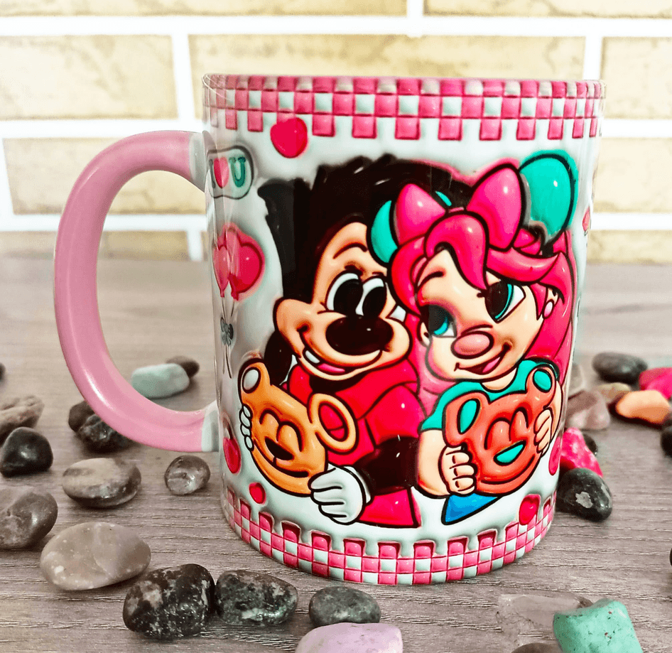 Sevgiler günü özel Baskı içi ve Kulpu Renkli Kupa