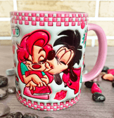 Sevgiler günü özel Baskı içi ve Kulpu Renkli Kupa