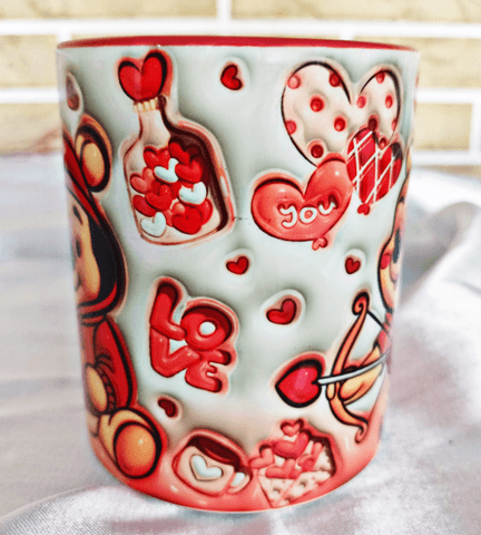 Sevgiler günü özel Baskı içi ve Kulpu Renkli Kupa