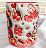 Sevgiler günü özel Baskı içi ve Kulpu Renkli Kupa