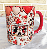 Sevgiler günü özel Baskı içi ve Kulpu Renkli Kupa