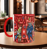 Zootropolis Baskı içi ve Kulpu Renkli Kupa