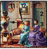 Vazo vintage baskı metal hediyelim dekoratif kaliteli duvar saati