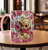 Winnie Baskı içi ve Kulpu Renkli Kupa