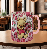 Winnie Baskı içi ve Kulpu Renkli Kupa