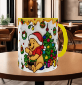 Winnie Baskı içi ve Kulpu Renkli Kupa