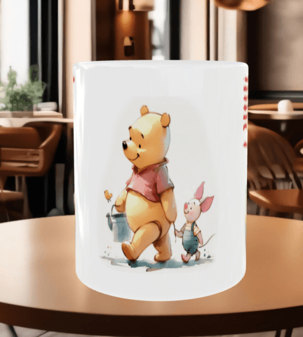 Winnie Baskı içi ve Kulpu Renkli Kupa