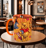 Winnie Baskı içi ve Kulpu Renkli Kupa