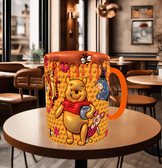 Winnie Baskı içi ve Kulpu Renkli Kupa