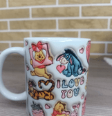 Winnie Baskı içi ve Kulpu Renkli Kupa