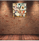 Kedi evi vintage baskı metal hediyelim dekoratif kaliteli duvar saati