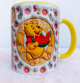 Winnie Baskı içi ve Kulpu Renkli Kupa