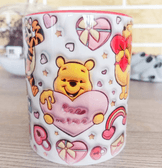 Winnie Baskı içi ve Kulpu Renkli Kupa