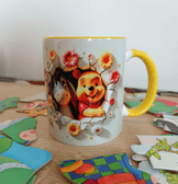 Winnie Baskı içi ve Kulpu Renkli Kupa