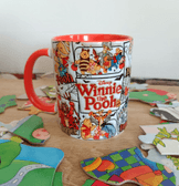 Winnie Baskı içi ve Kulpu Renkli Kupa