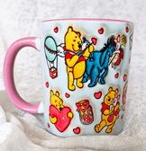 Winnie Baskı içi ve Kulpu Renkli Kupa