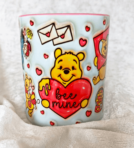 Winnie Baskı içi ve Kulpu Renkli Kupa